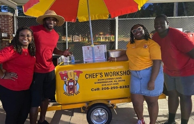 small mobile hot dog cart for sale in birmingham